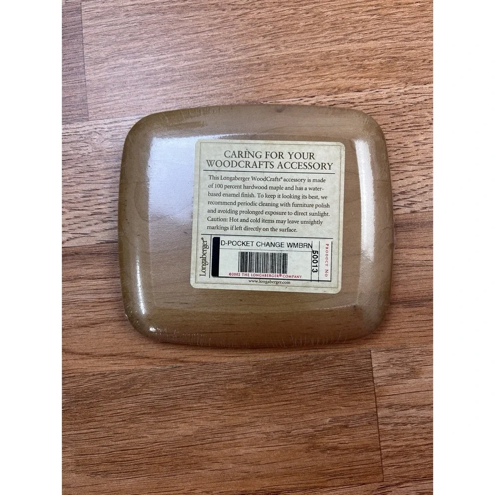 Longaberger WoodCraft Lid for Pocket Change Basket Warm Brown 50013 NEW LID ONLY
